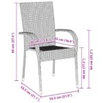 vidaXL 5-dielny záhradný jedálenský set Čierny polyratan – Obrázok 10