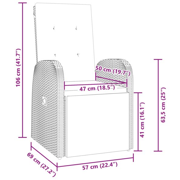 3379489_10.jpg vidaXL 7-dielny záhradný jedálenský set s vankúšmi šedý polyratan – Obrázok 10