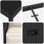 vidaXL 7-dielna záhradná súprava s vankúšmi čierneho poly ratanu – Obrázok 9