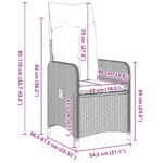vidaXL 5-dielna súprava záhradného jedálenského nábytku s vankúšmi hnedého poly ratanu – Obrázok 10