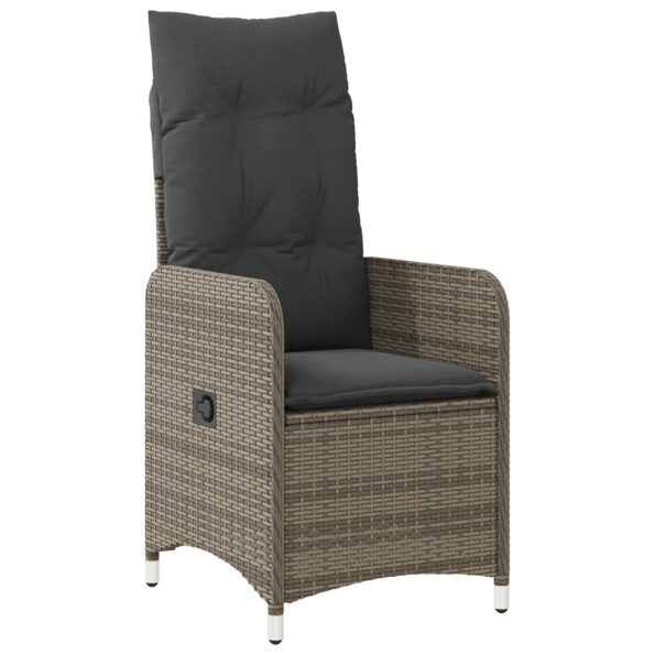 vidaXL 5-dielny set záhradného jedálenského nábytku s vankúšmi šedý poly ratan – Obrázok 6