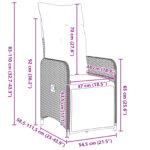 vidaXL 7-dielna záhradná jedálenská súprava s vankúšmi béžová polyratan – Obrázok 10