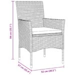 vidaXL 5-dielna jedálenská súprava do záhrady čierna polyratan – Obrázok 10