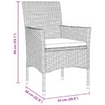 vidaXL 5-dielna záhradná jedálenská sada Hnedá Poly Ratan – Obrázok 10