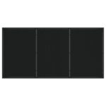 vidaXL 7-dielny záhradný jedálenský set s vankúšmi hnedý polyratan, vidaXL záhradný stôl čierny 160x80x73 cm so sklom – Obrázok 8