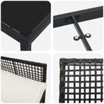 vidaXL 5-dielna záhradná súprava na stolovanie s vankúšmi z čierneho poly ratanu – Obrázok 9