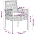 vidaXL 5-dielny záhradný jedálenský set s vankúšmi sivý polyratan – Obrázok 10