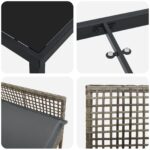 vidaXL 5-dielny záhradný jedálenský set s vankúšmi sivý polyratan – Obrázok 9