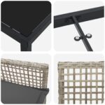 vidaXL 7-dielny záhradný jedálenský set s vankúšmi - Svetlosivý Polyratan – Obrázok 9