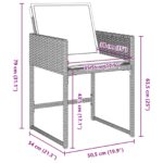vidaXL 5-dielna záhradná jedálenská súprava s vankúšmi svetlosivá poly ratan – Obrázok 10