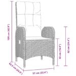 vidaXL 5-dielna sada záhradného jedálenského súpravy šedý polyratan – Obrázok 10