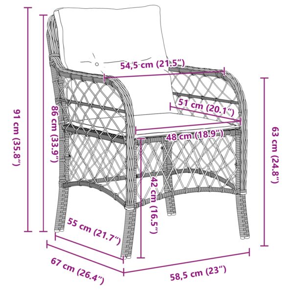 3380229_10.jpg vidaXL 7-dielny záhradný jedálenský set s vankúšmi Béžový poly ratan – Obrázok 10