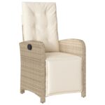 vidaXL 5-dielny jedálenský set do záhrady s béžovými vankúšmi z poly ratanu, vidaXL čierny záhradný stôl 160x80x73 cm s tvrdeným sklom – Obrázok 6