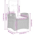 vidaXL 7-dielny záhradný jedálenský set s vankúšmi béžový poly ratan – Obrázok 10