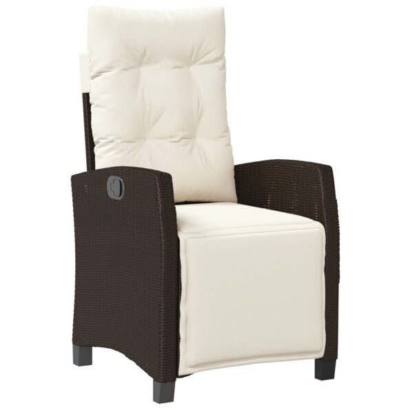 vidaXL 5-dielna záhradná jedálenská súprava Hnedá Polyratan – Obrázok 6