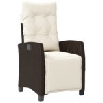 vidaXL 5-dielna záhradná jedálenská súprava Hnedý polyratan – Obrázok 6