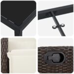 vidaXL 5-dielna záhradná jedálenská súprava Hnedý polyratan – Obrázok 9