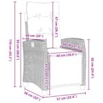 vidaXL 5-dielny Záhradný Jedálenský Set Šedý Polyratan – Obrázok 10