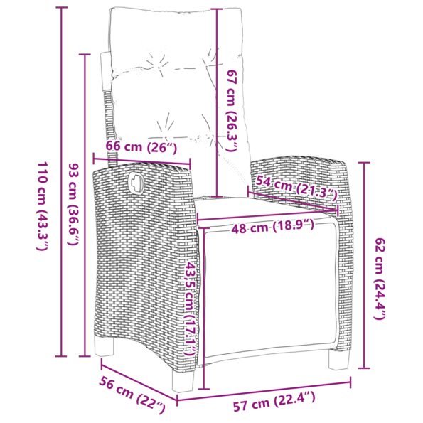 vidaXL Súprava vonkajšieho jedálenského nábytku béžový poly ratan – Obrázok 10