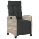 vidaXL 5-dielna súprava jedálenského nábytku do záhrady Svetlo šedý polyratan – Obrázok 6