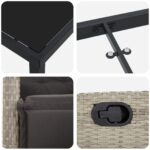 vidaXL 5-dielna súprava jedálenského nábytku do záhrady Svetlo šedý polyratan – Obrázok 9