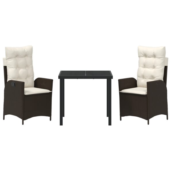 vidaXL Sada 2 Hnedá Materiál: poly ratan a oceľ s práškovou úpravou – Obrázok 7