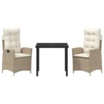 vidaXL Set 2 Béžová a Krémová Biela – Obrázok 7