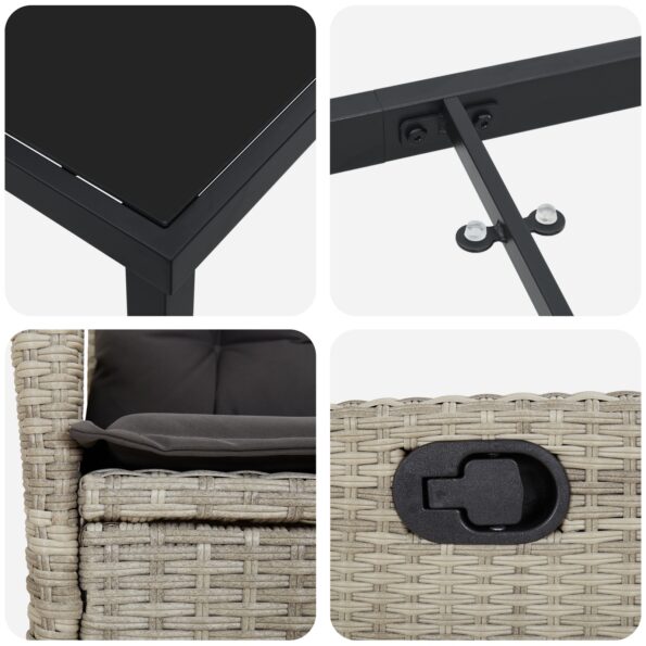 vidaXL Set 2 Svetlo šedá, Antracitová – Obrázok 9