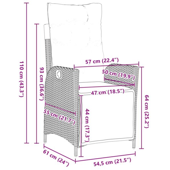 vidaXL 5-dielna jedálenská súprava v svetlosivej farbe – Obrázok 10