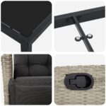 vidaXL 5-dielna jedálenská súprava v svetlosivej farbe – Obrázok 9