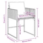vidaXL 5-dielny záhradný jedálenský set s vankúšmi béžový polyratan, vidaXL záhradný stôl čierny 80x80x73 cm s temperovaným sklom – Obrázok 9