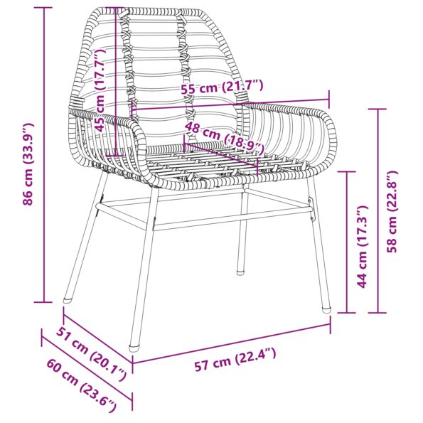 3380843_10.jpg vidaXL 5-dielna súprava jedálenského nábytku na záhrade Čierny Polyratan – Obrázok 10