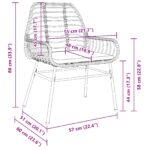 vidaXL Záhradný jedálenský set s 5 kusmi s vankúšmi čierny poly ratan – Obrázok 10