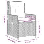 vidaXL 5-dielny záhradný jedálenský set hnedý poly ratan, vidaXL záhradný stôl čierny 140x80x73 cm tvrdené sklo – Obrázok 10