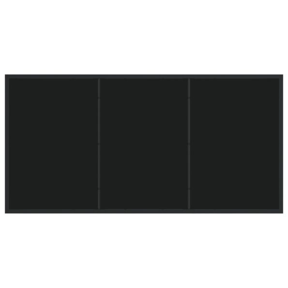 vidaXL 5-dielny záhradný jedálenský set hnedý poly ratan, vidaXL záhradný stôl čierny 140x80x73 cm tvrdené sklo – Obrázok 8