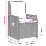 vidaXL 5-dielny záhradný jedálenský set svetlosivý poly ratan, vidaXL záhradný stôl čierny 160x80x73 cm tvrdené sklo – Obrázok 10