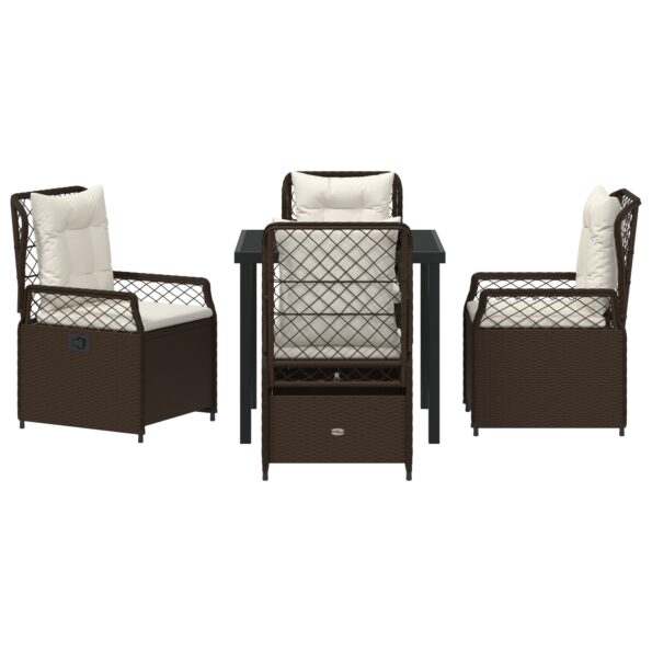 vidaXL 5-dielna Záhradná Sada z Hnedého Polyratanu – Obrázok 7