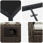 vidaXL 5-dielna Záhradná Sada z Hnedého Polyratanu – Obrázok 9