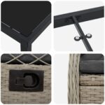 vidaXL 5-dielny záhradný jedálenský set, svetlosivý poly ratan – Obrázok 9