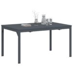 vidaXL rozšíriteľné stoly 2 ks antracit 210x90x73 cm oceľ, vidaXL rozšíriteľný záhradný stôl antracit (140-210)x90x73 cm oceľ – Obrázok 3