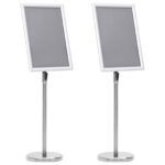 vidaXL A3 Stojany na plagáty 2 ks Strieborný Hliníkový Zliatina