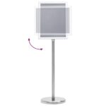 vidaXL A4 podstavce 2 ks Strieborná hliníková zliatina – Obrázok 2