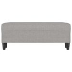 vidaXL Lavička bledosivá 100x35x41 cm látka – Obrázok 3