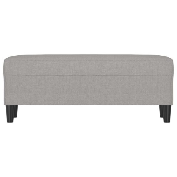 vidaXL Lavička bledosivá 100x35x41 cm látka – Obrázok 3