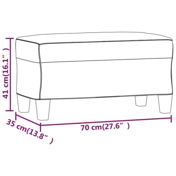 vidaXL Lavica bledosivá 70x35x41 cm látka – Obrázok 7