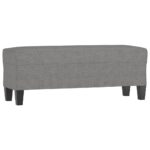 vidaXL Lavička tmavosivá 100x35x41 cm látka – Obrázok 2