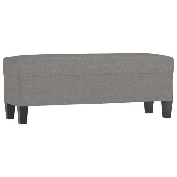 vidaXL Lavička tmavosivá 100x35x41 cm látka – Obrázok 2