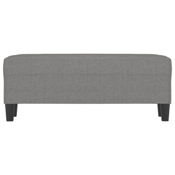 vidaXL Lavička tmavosivá 100x35x41 cm látka – Obrázok 3