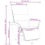 vidaXL Sklápacie kreslo s podnožkou svetložlté látkové – Obrázok 9