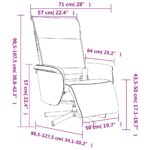 vidaXL Masážne sklápacie kreslo s podnožkou biele umelá koža – Obrázok 11